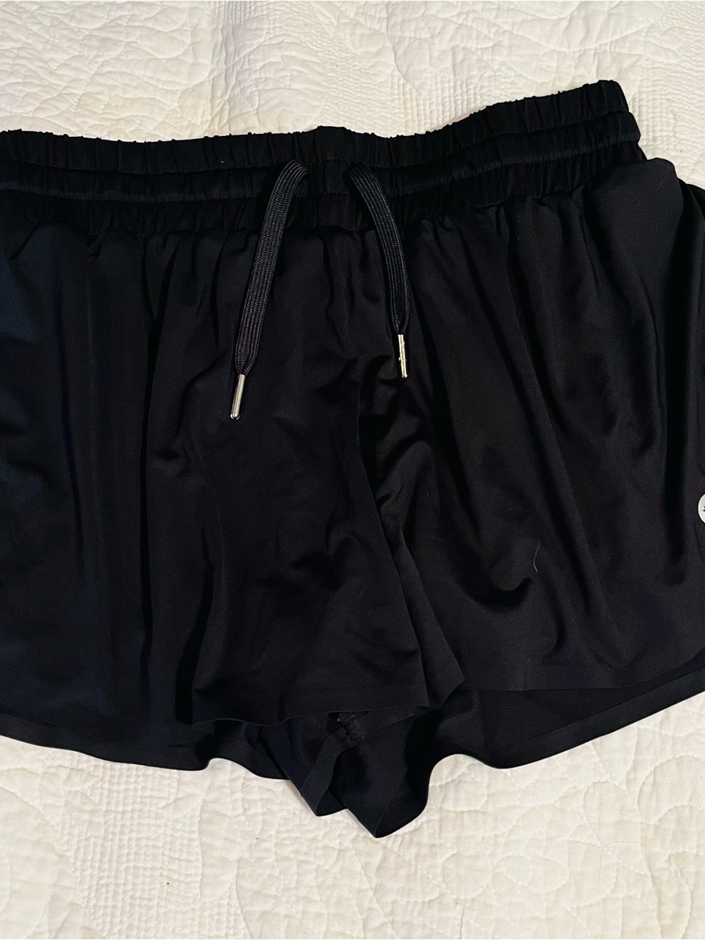 Zyia Women’s Race Pace Black Drawstring Athletic Shorts